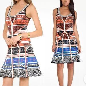 Diane von furstenberg ilsa swing dress desert bands new small dopamine artsy